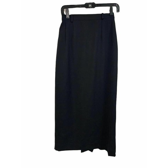 Austin Reed‎ Vintage Wool Skirt Midi Black Size 6 - Picture 1 of 7